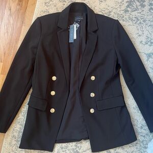 Black Premise Double-Breasted Women's Blazer